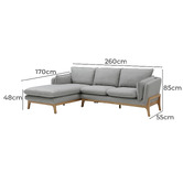Innova Studio Ralph 3 Seater Sofa with Chaise