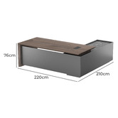 Innova Studio Gareth Executive Desk with Return