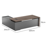 Innova Studio Gareth Executive Desk with Return