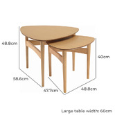Innova Studio 2 Piece Galen Nesting Side Table Set