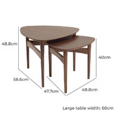 Innova Studio 2 Piece Galen Nesting Side Table Set