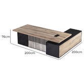 Innova Studio Dale Executive Desk with Return