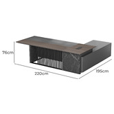 Innova Studio Mace Executive Desk with Return