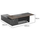 Innova Studio Mace Executive Desk with Return