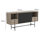 Innova Studio Danyel 2 Door 4 Drawer Sideboard