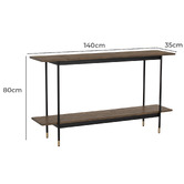 Innova Studio Haden Acacia Wood Console Table