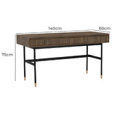 Innova Studio Haden Acacia Wood Study Desk