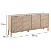 Innova Studio Lyndal Oak Wood Sideboard