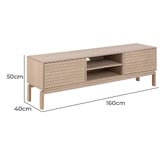 Innova Studio Lyndal Oak Wood Entertainment Unit