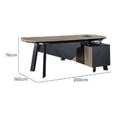 Innova Studio Beckett Executive Desk with Reversible Return