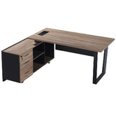 Innova Studio Michael Executive Desk with Return