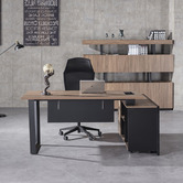 Innova Studio Michael Executive Desk with Return