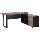 Innova Studio Michael Executive Desk with Return