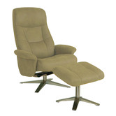 Lennox Home Living Clay Bradley Upholstered Adjustable Recliner with Footstool