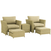 Lennox Home Living 2 Seater Nolin Balcony Set with Ottomans