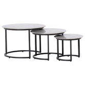 Lennox Home Living 3 Piece Blanca Nesting Side Table Set