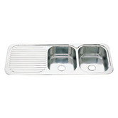 Vanity Fair Classic 1180mm Double Stainless Steel Kitchen Sink with Left Drainer