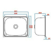 Vanity Fair Axis 600mm Single Stainless Steel Laundry Sink &amp; Tub
