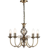Lighting Avenue Paria 5 Light Aluminium Pendant