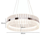 Lighting Avenue Ellisse Crystal &amp; Aluminium Pendant Light