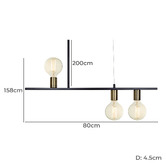 Lighting Avenue Uporeka Aluminium 3 Light Pendant