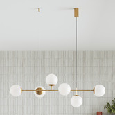 Lighting Avenue Ivy Iron &amp; Glass 6 Light Pendant