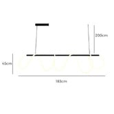 Lighting Avenue Squiggle Stainless steel Dimmable LED Pendant Light