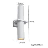 Lighting Avenue Cocho Aluminium Outdoor Up-Down Wall Light