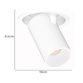 Lighting Avenue Vesper 90mm Cut Out LED Telescope Recessed Downlight