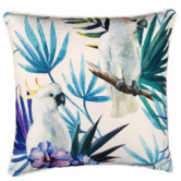 Glamour Paradise White Cockatoo Bird Outdoor Cushion