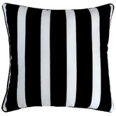 Glamour Paradise Black &amp; White Stripe Outdoor Cushion