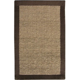 Aria Mats Coir Cotton Border Chocolate Rug