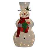 Enchanted &amp; Evergreen 120cm White Snowman LED Outdoor Christmas Decoration
