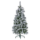 Enchanted &amp; Evergreen 137cm Slimline Snowy LED Christmas Tree