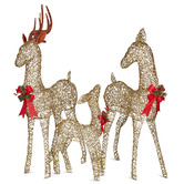 Enchanted &amp; Evergreen 3 Piece Standing Reindeer Outdoor Christmas Decoration Set