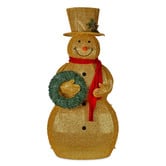 Enchanted &amp; Evergreen 150cm Gold Snowman LED Outdoor Christmas Decoration