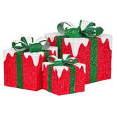 Enchanted &amp; Evergreen 3 Piece Kirsten Christmas Present with LED Ornament Set