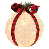 Enchanted &amp; Evergreen Kerensa Snowy Ball with LED Ornament