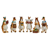 Enchanted &amp; Evergreen 7 Piece Jasper Kangaroo Nativity Scene Ornament Set