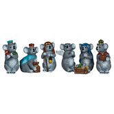 Enchanted &amp; Evergreen 7 Piece Jasper Koala Nativity Scene Ornament Set