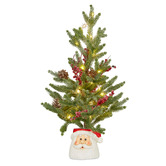 Enchanted &amp; Evergreen Felix LED Christmas Tree in Santa Pot