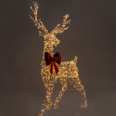 Enchanted &amp; Evergreen Frida Standing Reindeer with LED Christmas Decoration
