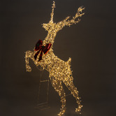 Enchanted &amp; Evergreen Frida Rearing Reindeer with LED Christmas Decoration
