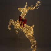 Enchanted &amp; Evergreen Frida Rearing Reindeer with LED Christmas Decoration
