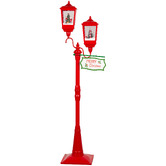 Enchanted &amp; Evergreen Red LED Christmas Lamp Post