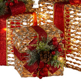 Enchanted &amp; Evergreen 3 Piece Olle LED Christmas Present Ornament Set