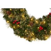 Enchanted &amp; Evergreen 61cm Basit LED Christmas Wreath