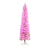 Enchanted &amp; Evergreen Floss Pink Carol LED Snowy Christmas Tree