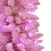 Enchanted &amp; Evergreen Floss Pink Carol LED Snowy Christmas Tree