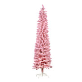 Enchanted &amp; Evergreen Floss Pink Carol LED Snowy Christmas Tree